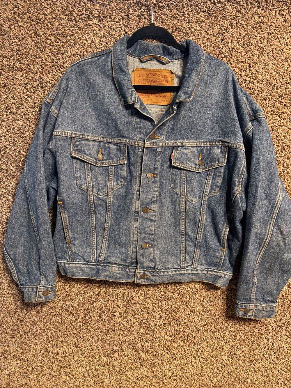 Vintage 1993 Levi's denim trucker jacket medium wash - size large